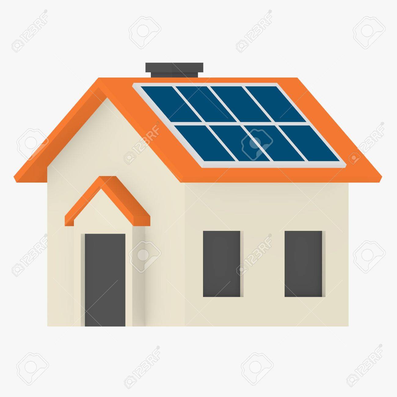 Panneau solaire dessin animé