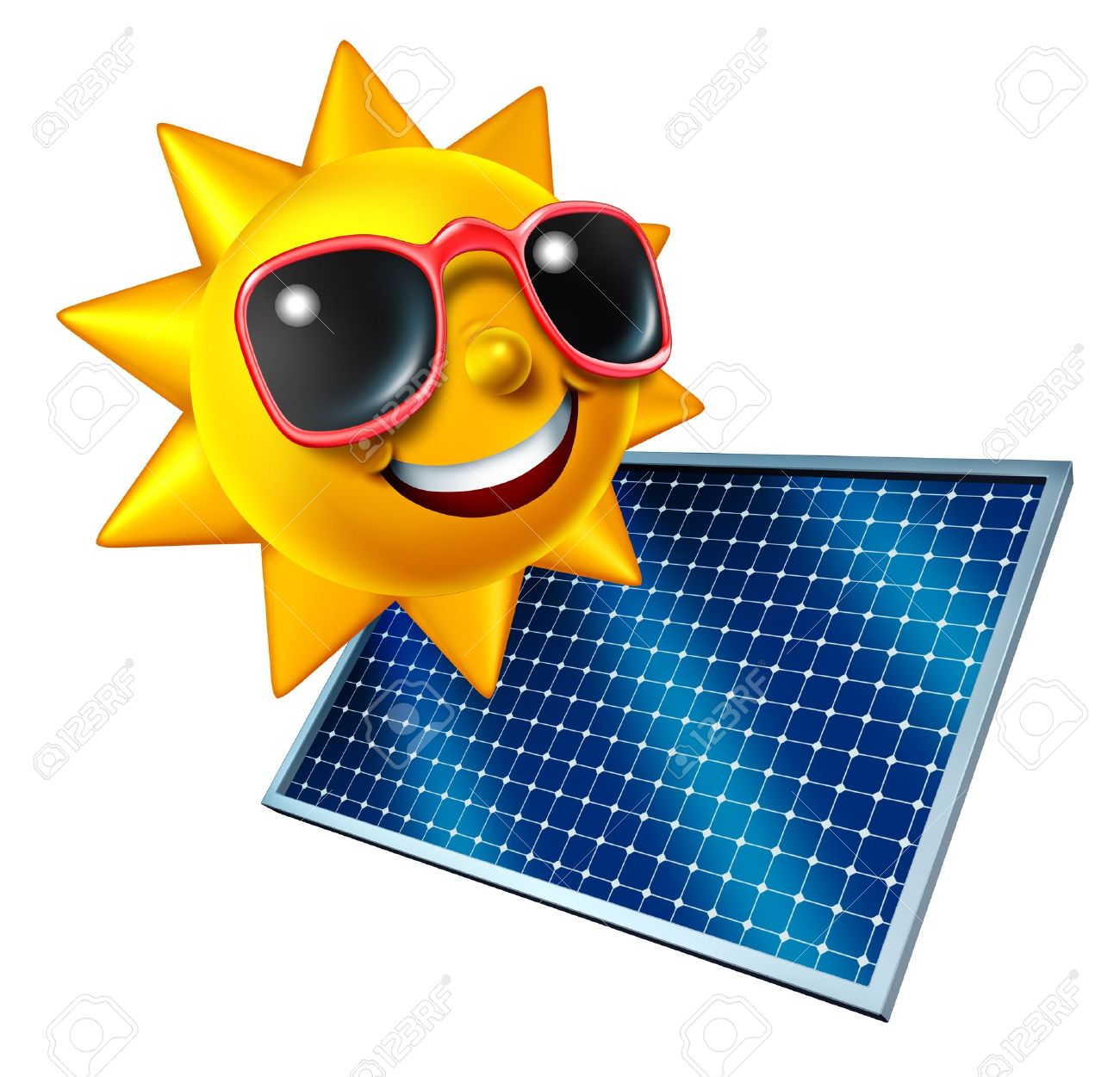 Panneau solaire emoticone