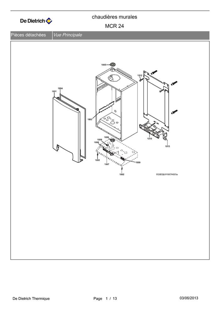 Pièces détachées pompe à chaleur de dietrich