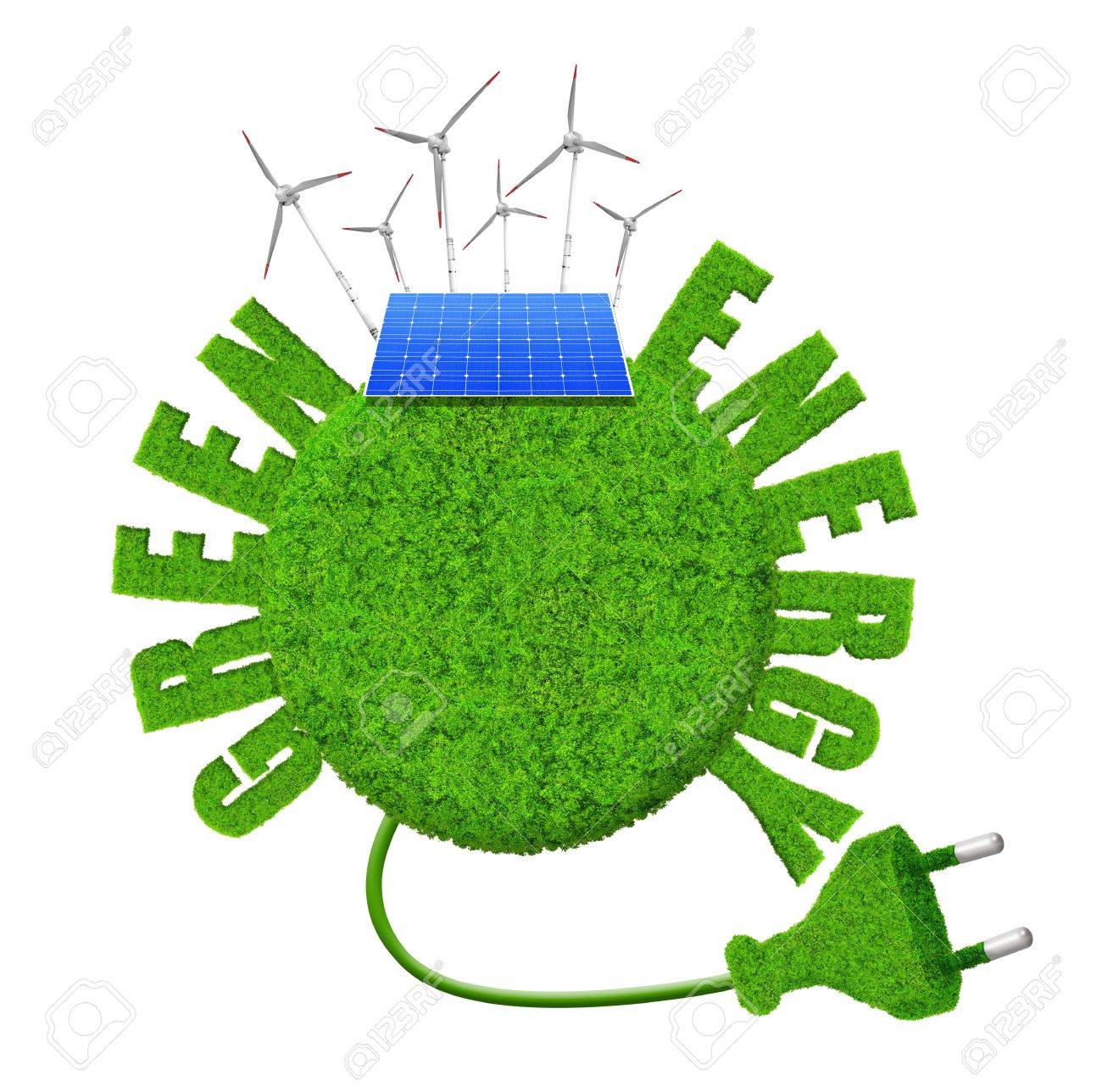 Planete verte panneau solaire