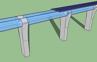 Panneau solaire hyperloop
