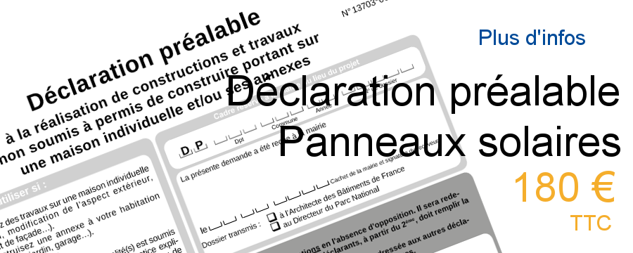 Panneau solaire declaration prealable