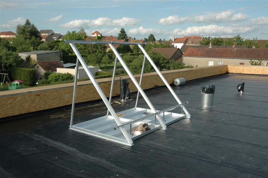 Support panneau solaire toiture terrasse