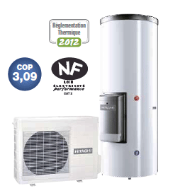 Chauffe eau thermodynamique avec pompe a chaleur exterieur