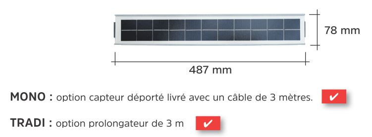 Volet roulant solaire panneau déporté
