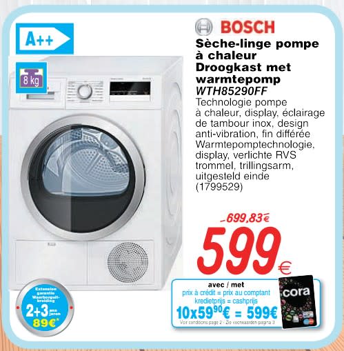Sèche linge pompe à chaleur bosch