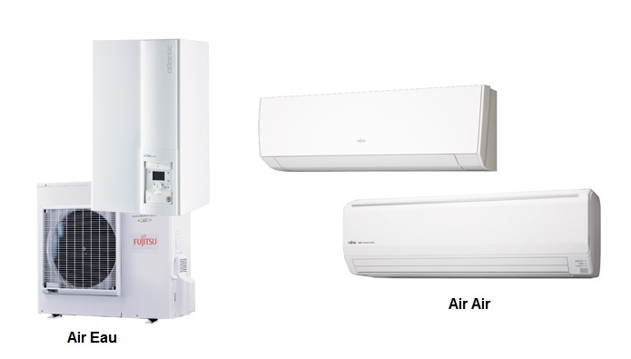 Difference clim pompe a chaleur