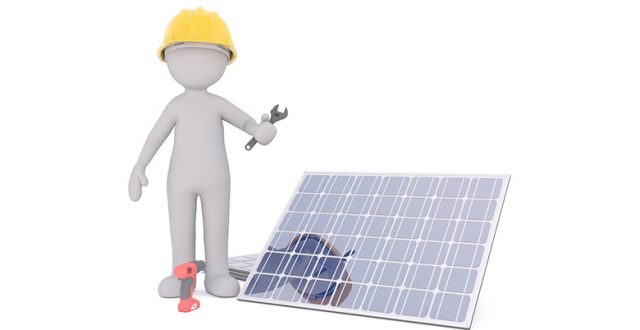 Tache blanche sur panneau solaire