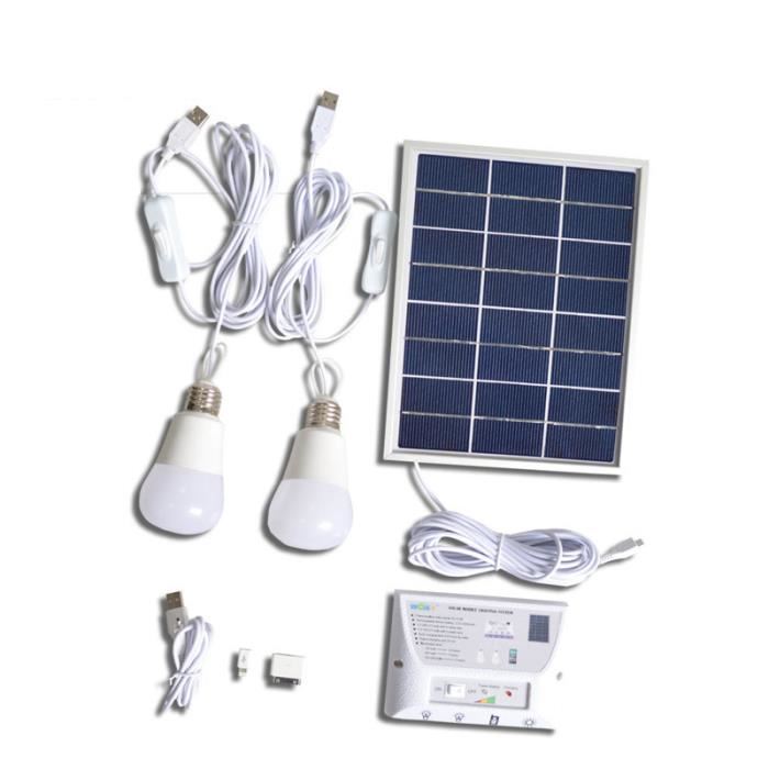 Lampe interieur avec panneau solaire