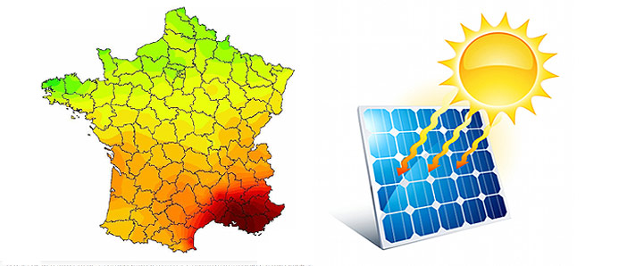 Panneau solaire ensolleillement