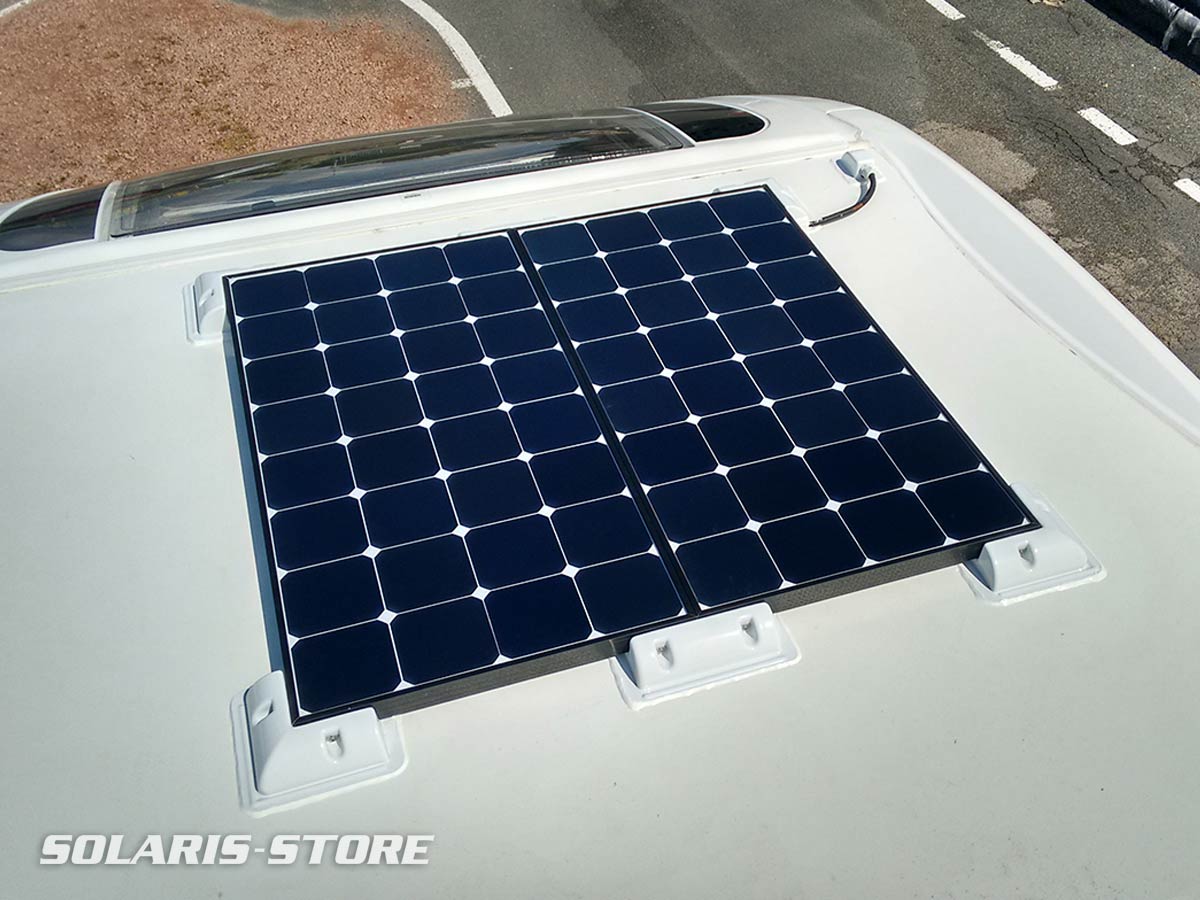 Fixation panneau solaire sur camion