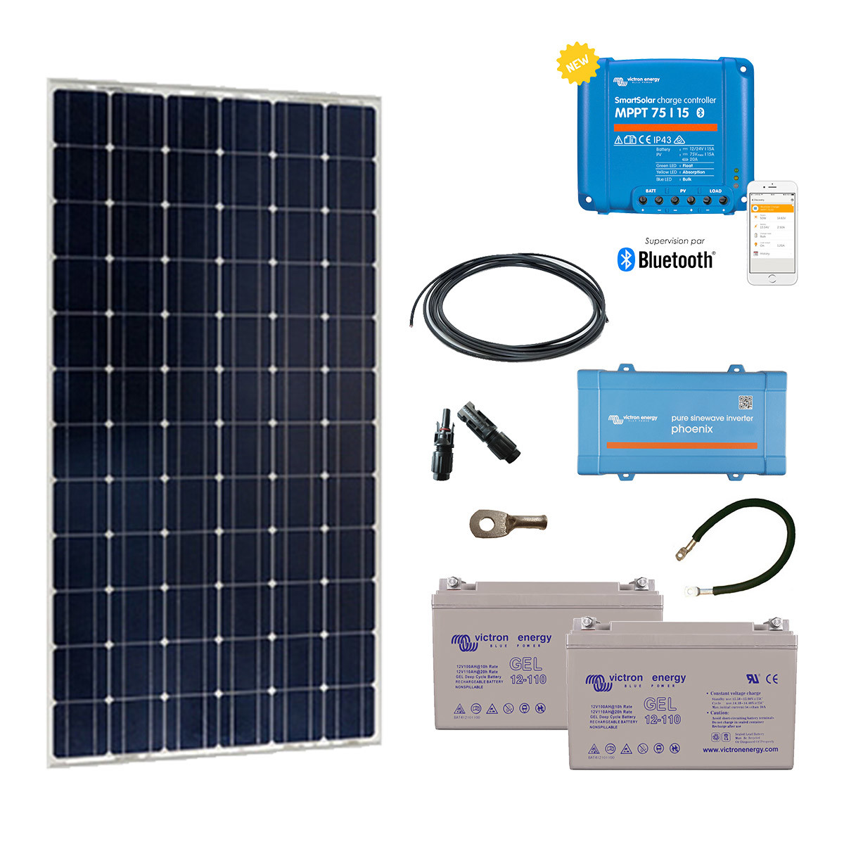 Panneau solaire monocristallin 300w 12v