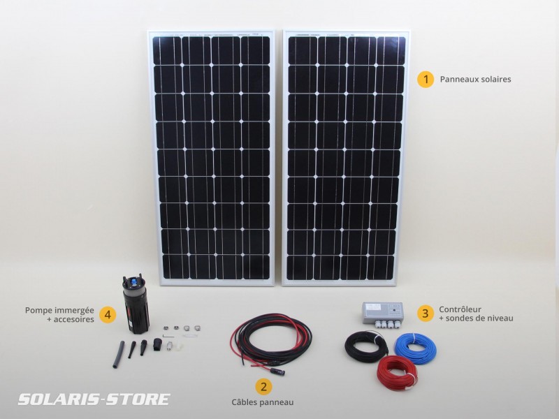 Panneau solaire pompe immergée