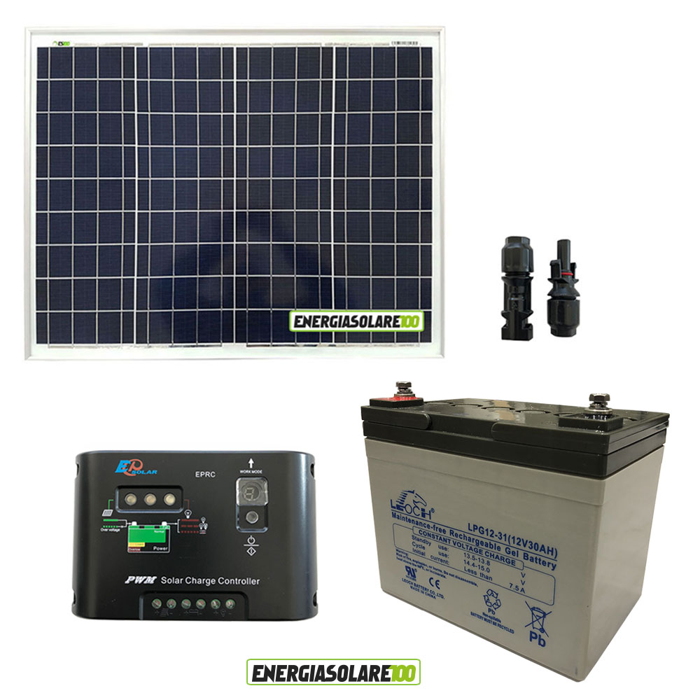 Panneau solaire avec batterie gel