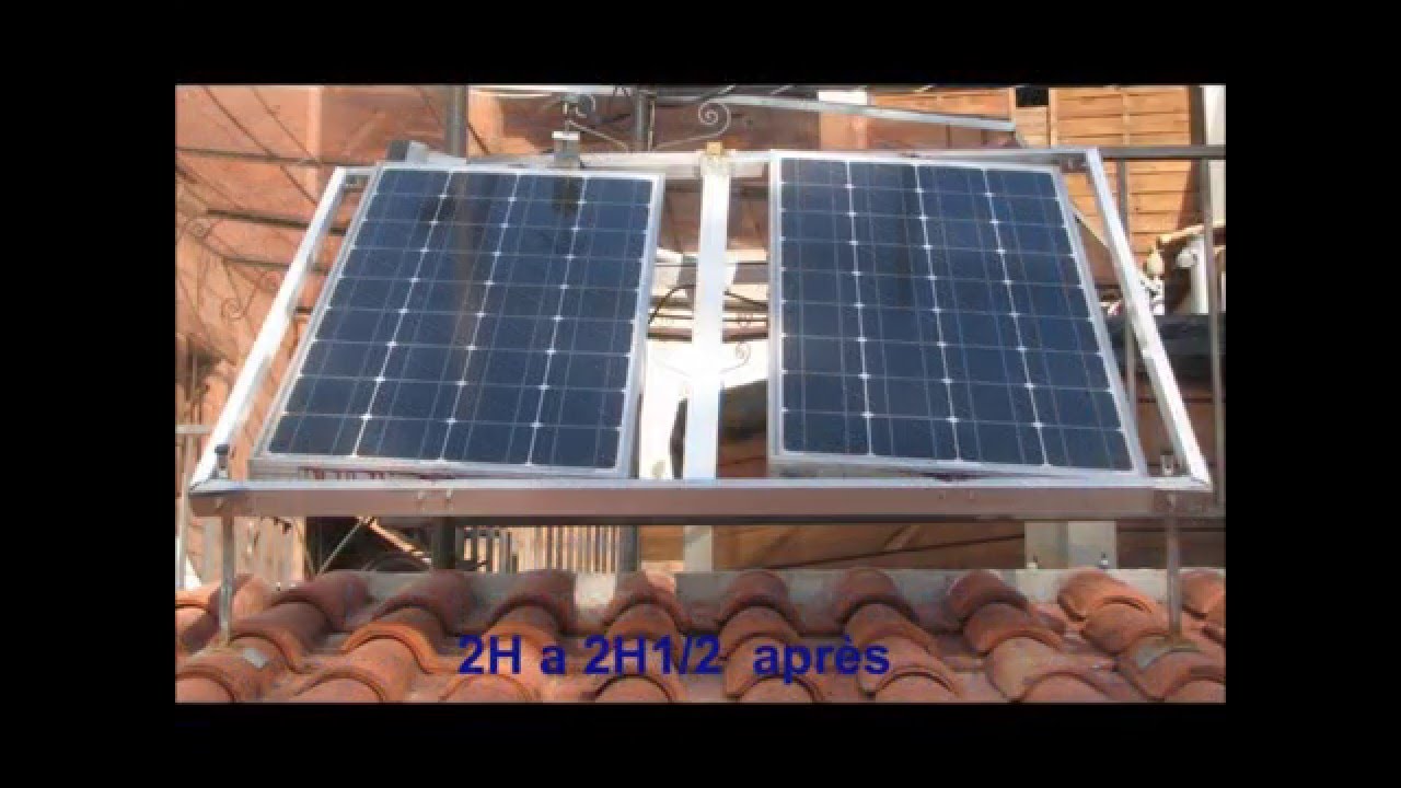 Panneau solaire rotatif moteur