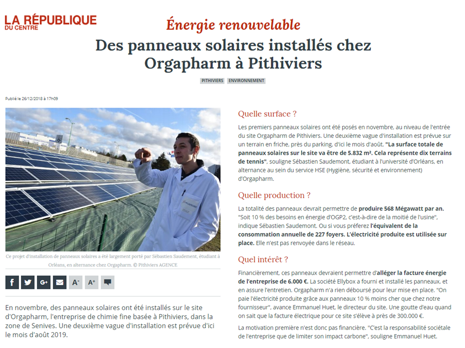 Panneau solaire en zone n