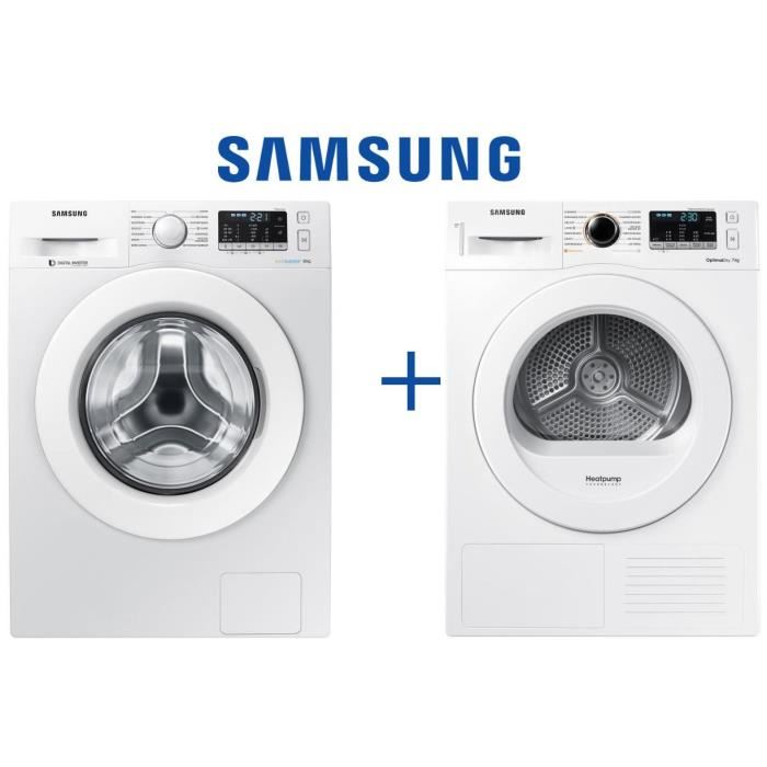 Samsung dv70m5020kw - sèche linge - 7kg - pompe à chaleur - a++