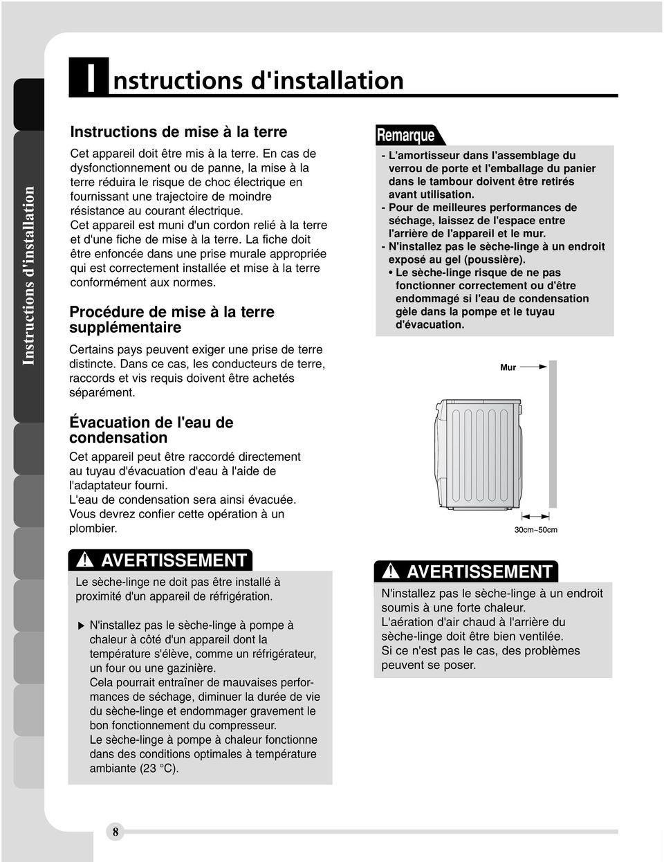 Seche linge pompe a chaleur temperature ambiante