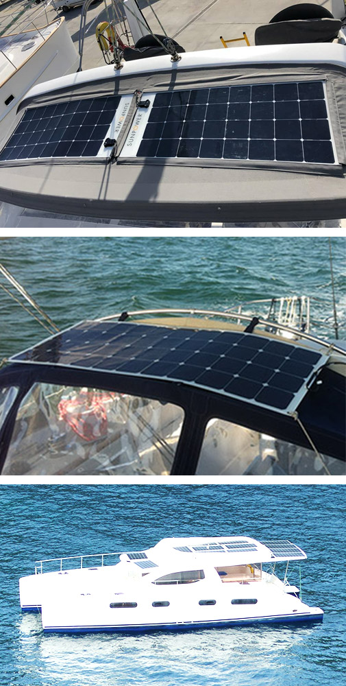 Kit panneau solaire souple bateau