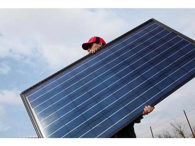 Panneau solaire verre
