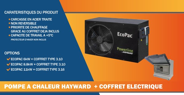 Pompe a chaleur piscine 8kw hayward
