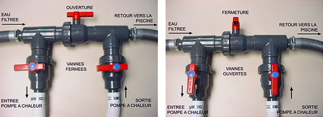 Vanne by pass pompe a chaleur piscine