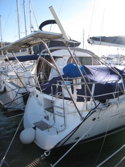 Portique panneau solaire voilier
