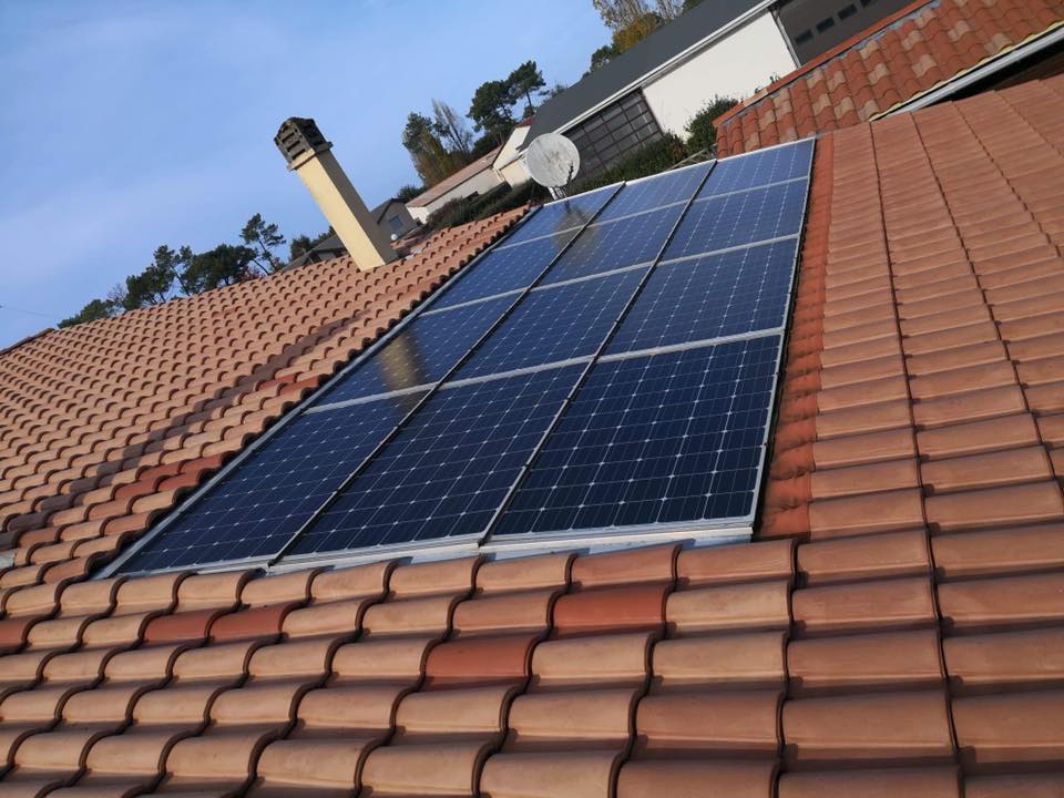 Panneau solaire dans les landes