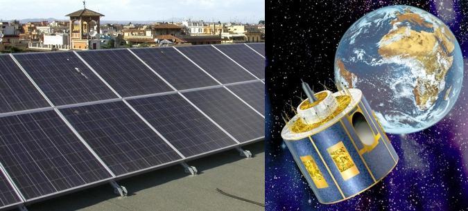 Premier satellite avec panneau solaire