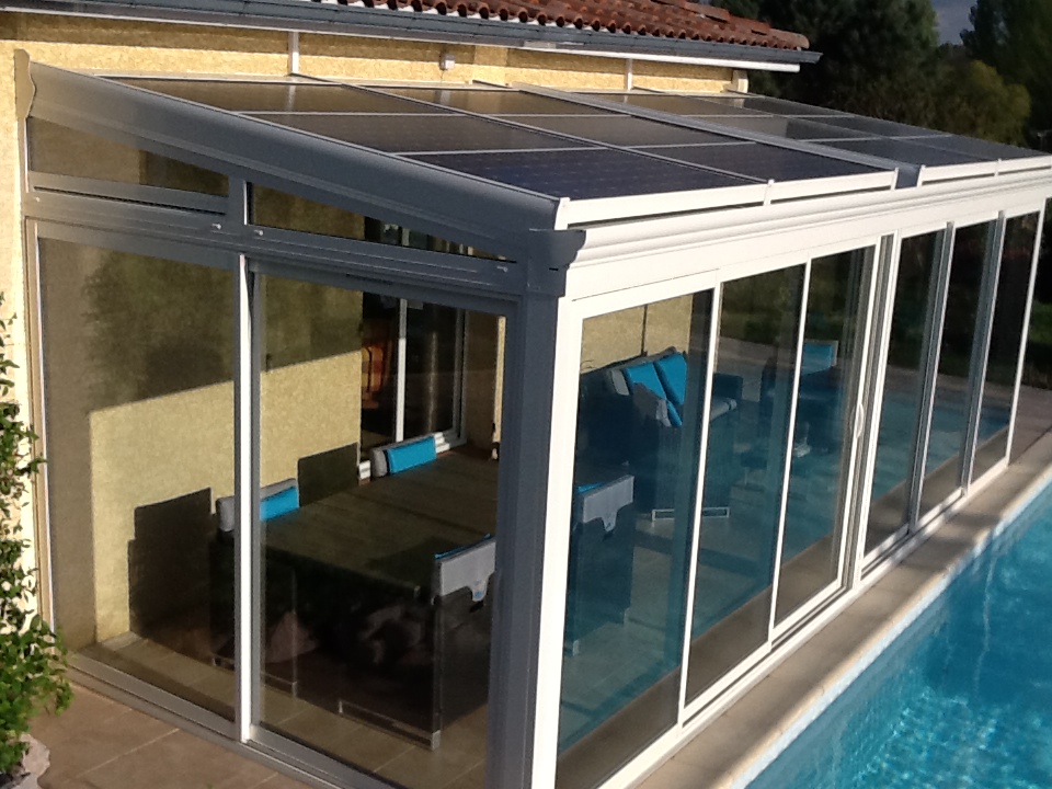 Panneau solaire sur veranda