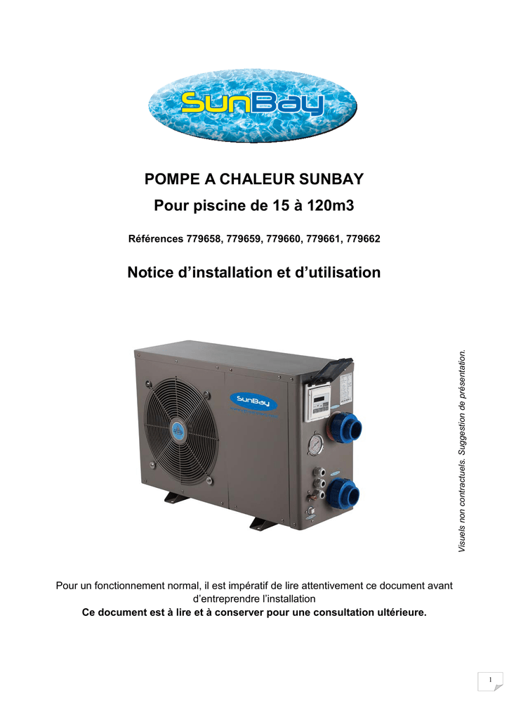 Notice pompe a chaleur sunbay 30m3