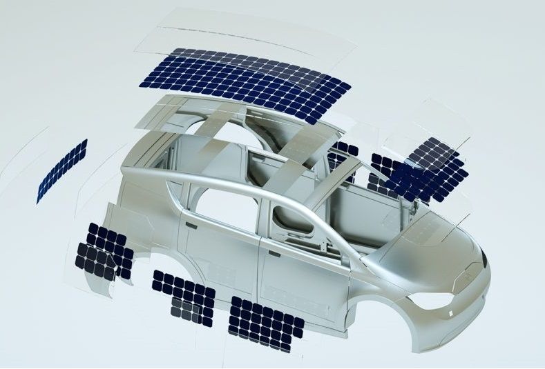 Voiture avec panneau solaire