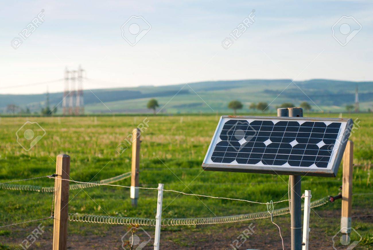 Cloture electrique avec panneau solaire