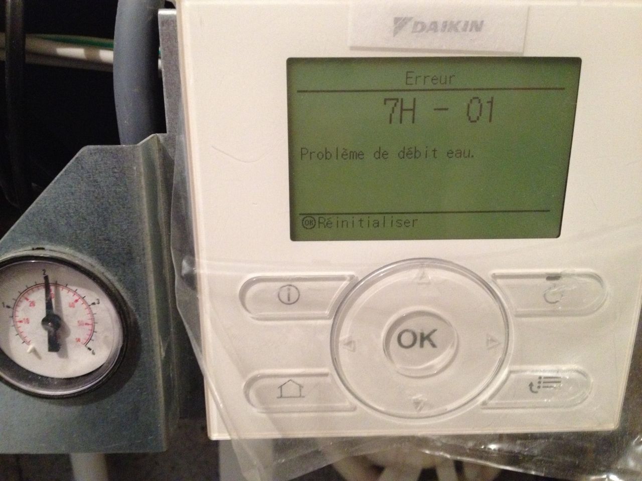 Message d'erreur sur pompe a chaleur daikin