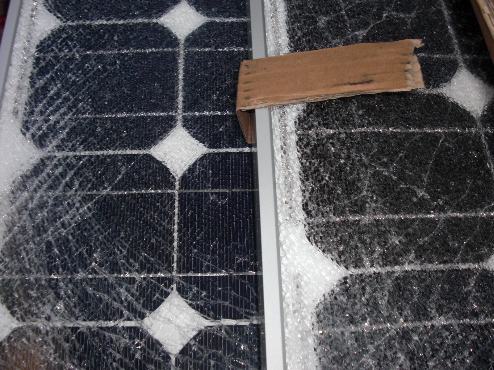 Cassé panneau solaire