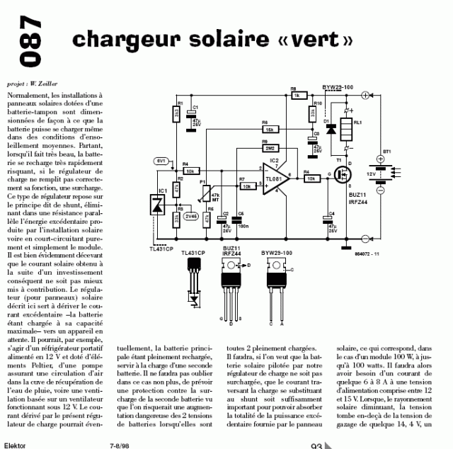 Fabriquer un chargeur panneau solaire