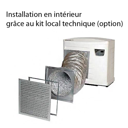 Pompe a chaleur piscine interieur