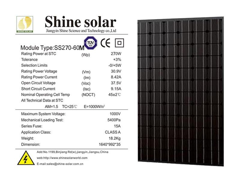 Panneau solaire shine solar