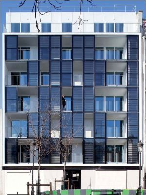 Panneau solaire sur façade