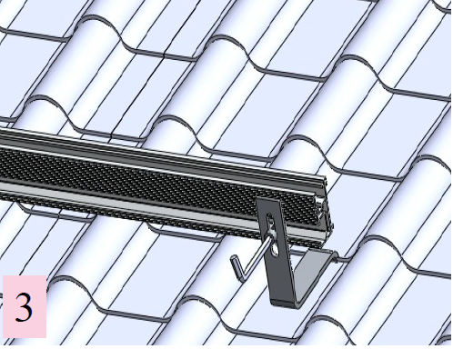 Rail pour panneau solaire