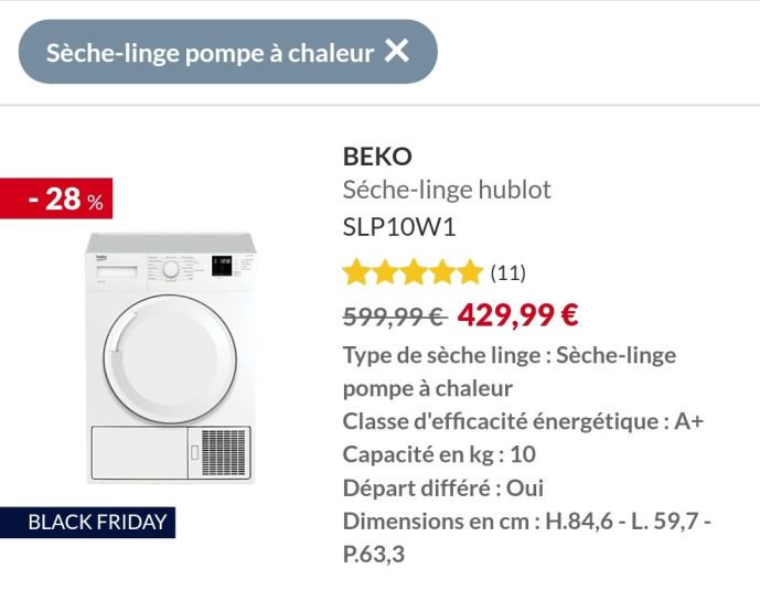 Pompe a chaleur black friday