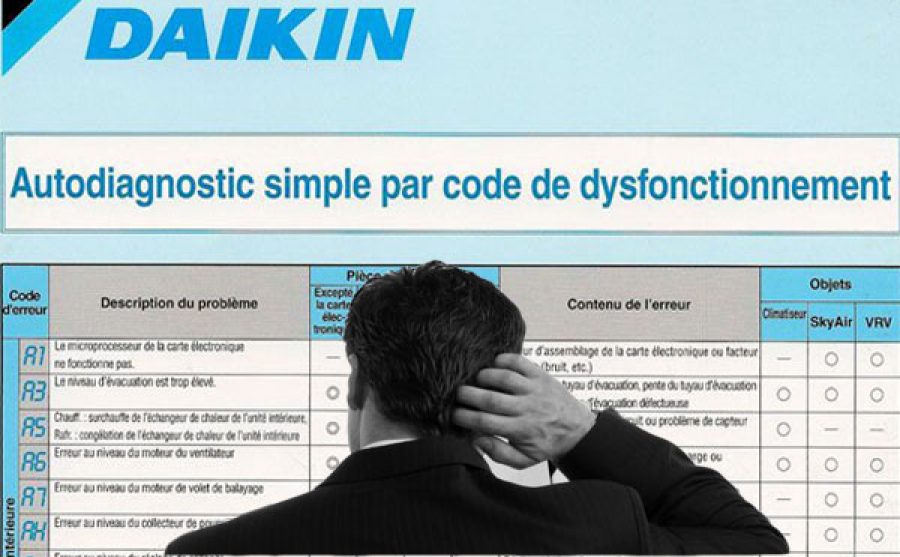 Defaut pompe a chaleur daikin c9