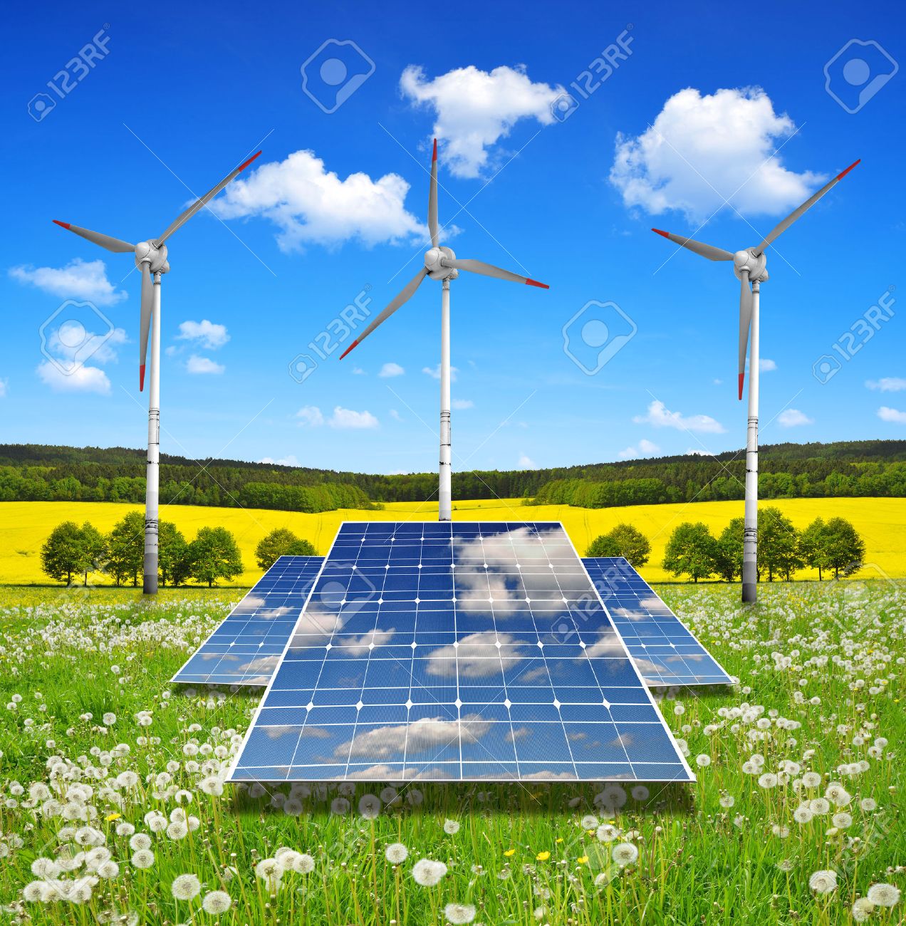 Paysage panneau solaire