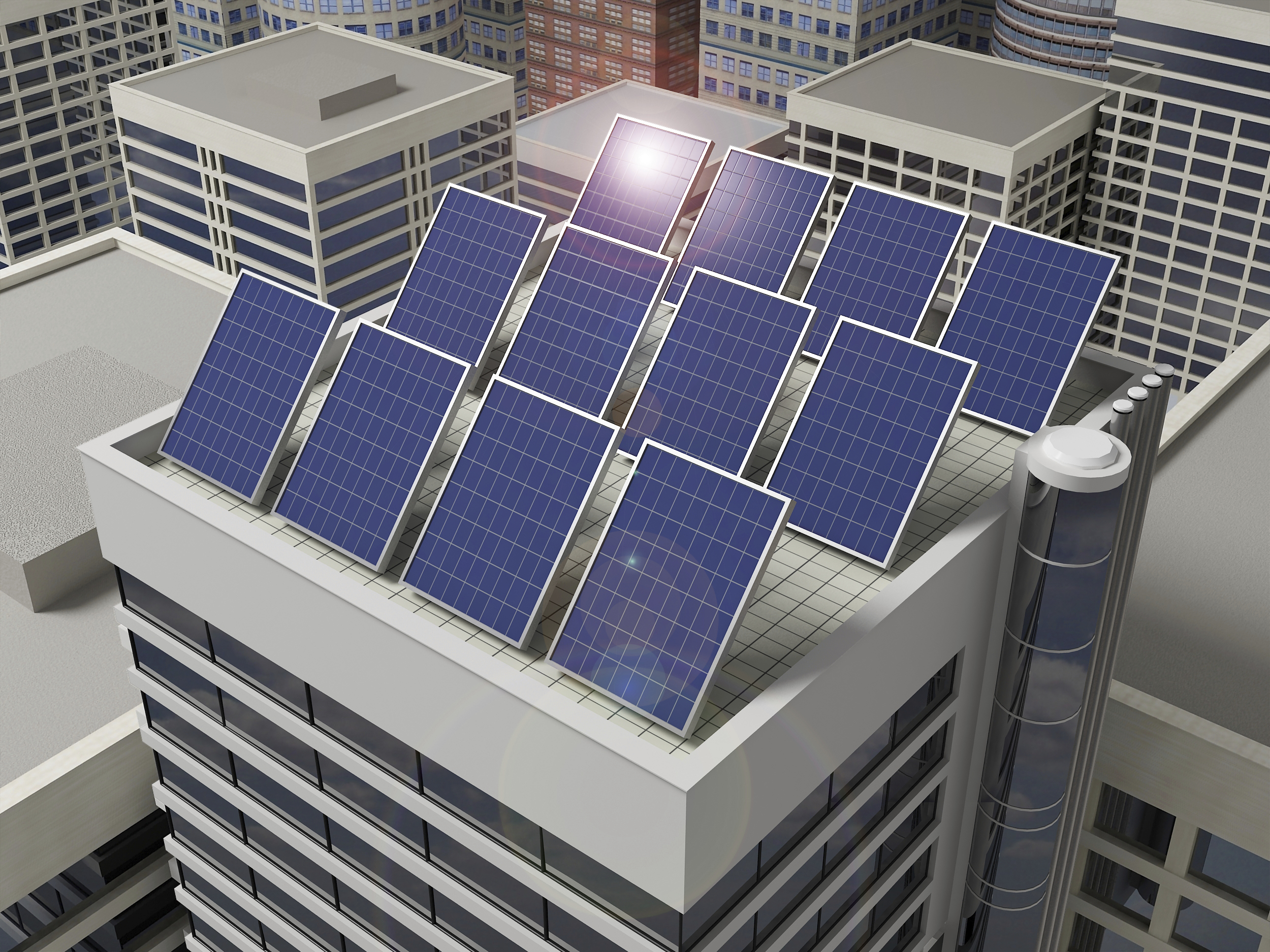 Panneau solaire en toiture
