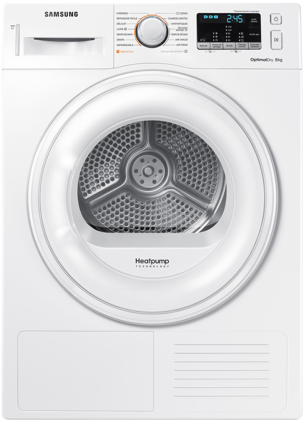 Seche linge faure pompe a chaleur 8 kg