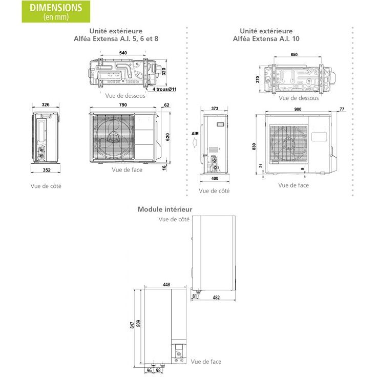 Pompe a chaleur alfea extensa duo +5
