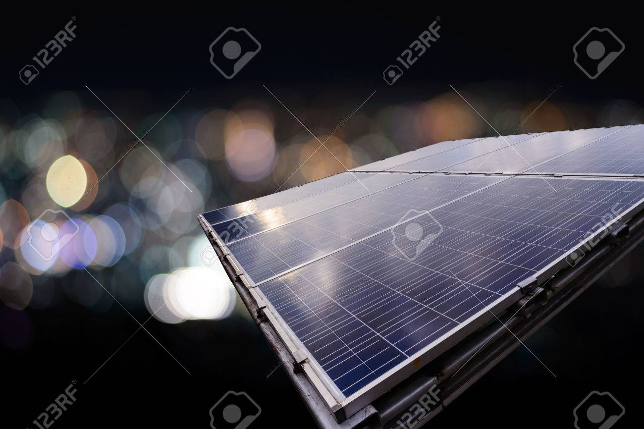 Panneau solaire de nuit