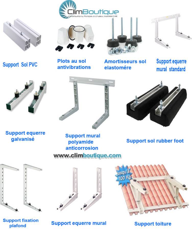 Support anti vibration pompe a chaleur