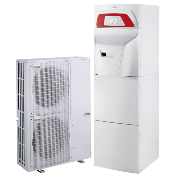 Pompe a chaleur air eau hybride fuel