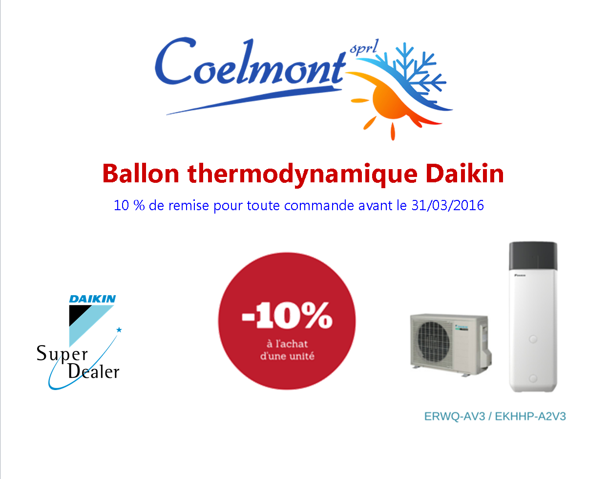 Pompe à chaleur daikin cop